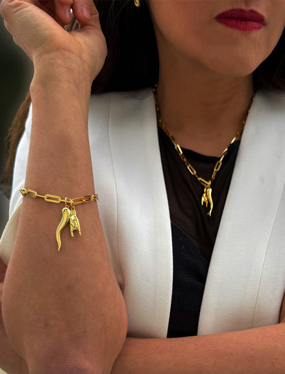 ITALIAN HORN Charm Bracelet
