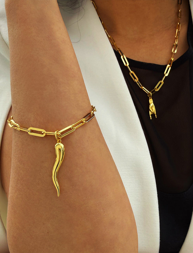 ITALIAN HORN Charm Bracelet