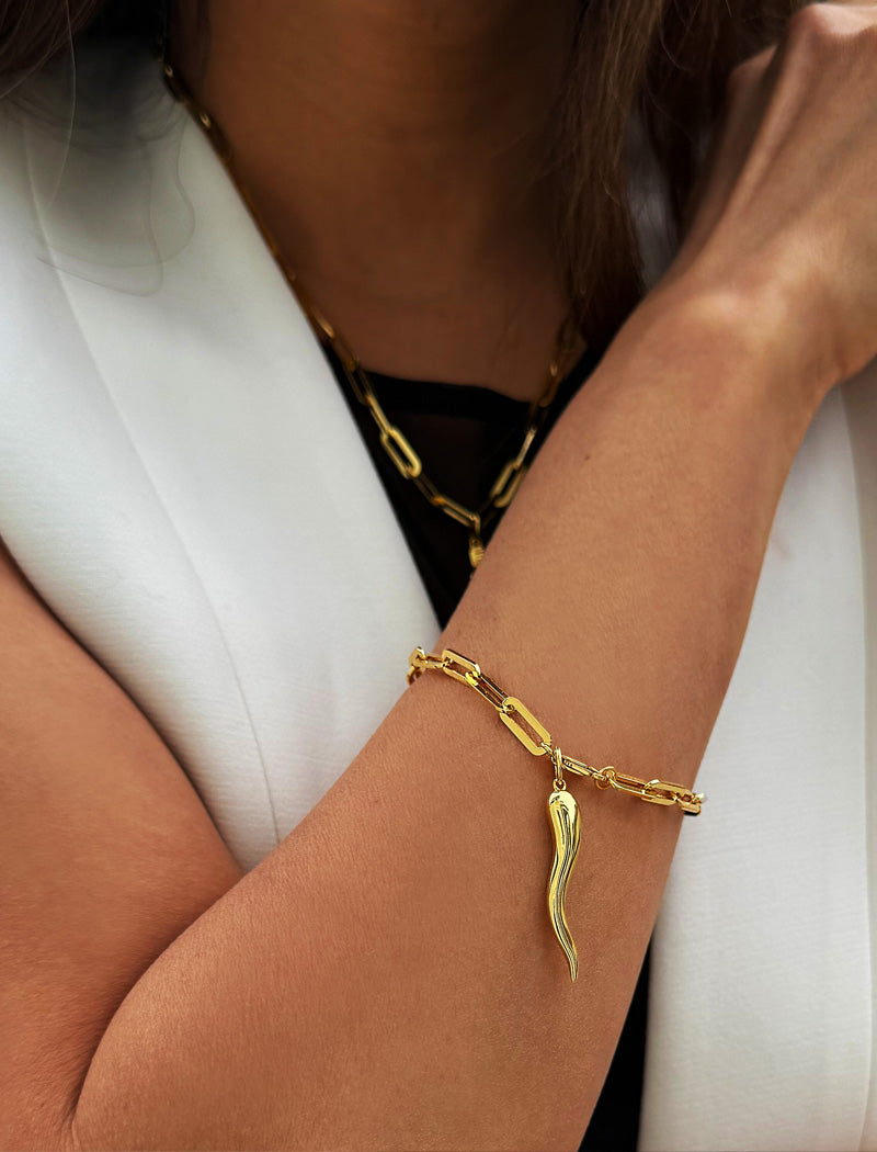 ITALIAN HORN Charm Bracelet