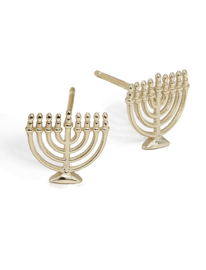 HANUKKAH MENORAH Stud Earrings