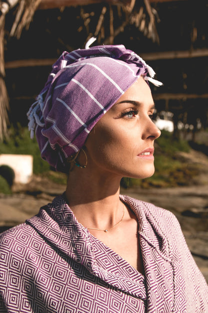 Turkish Bathrobe - Hand Made 100% Turkish Cotton - Venice