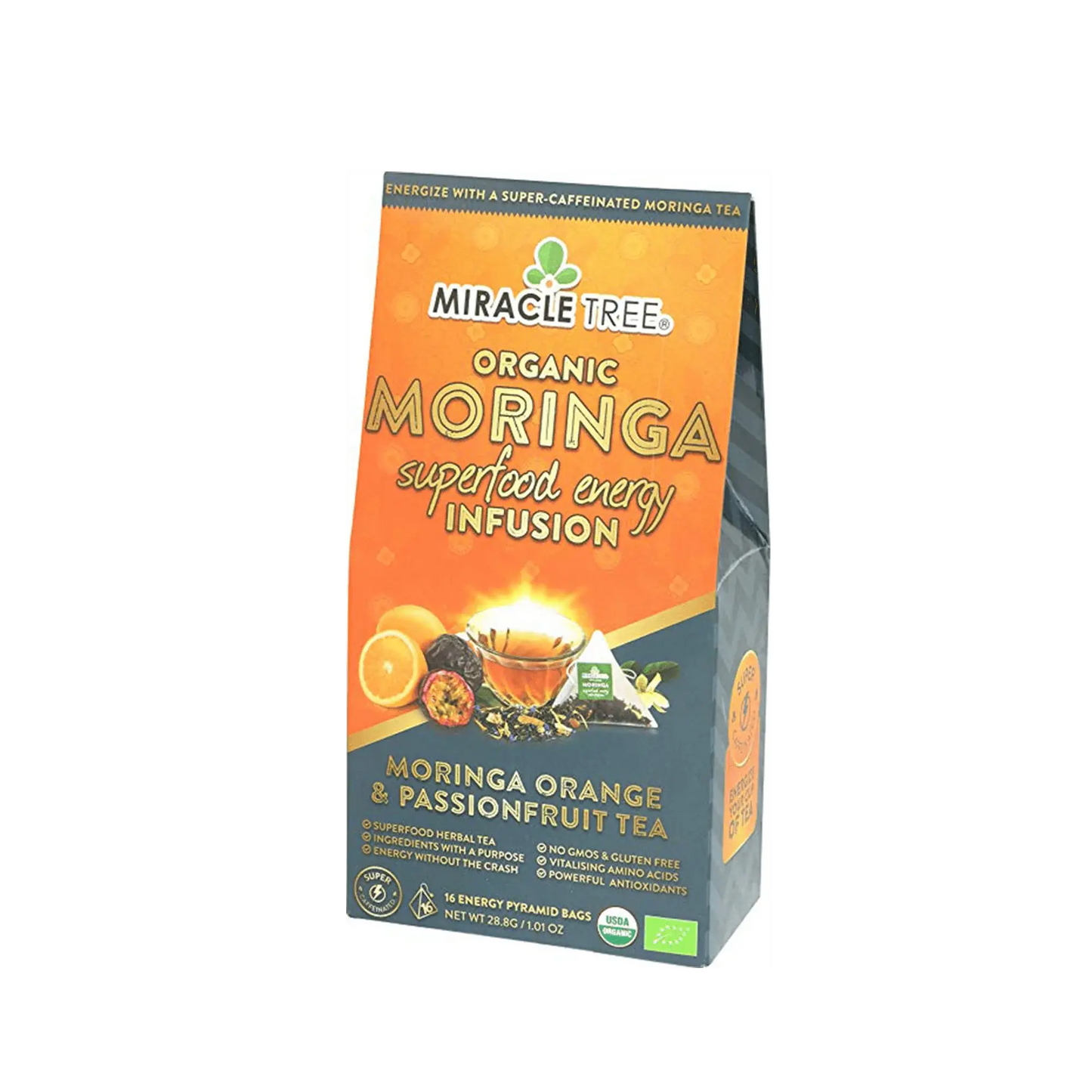 Organic Moringa Energy Tea - Orange Passionfruit - Natural Coffee Alternative