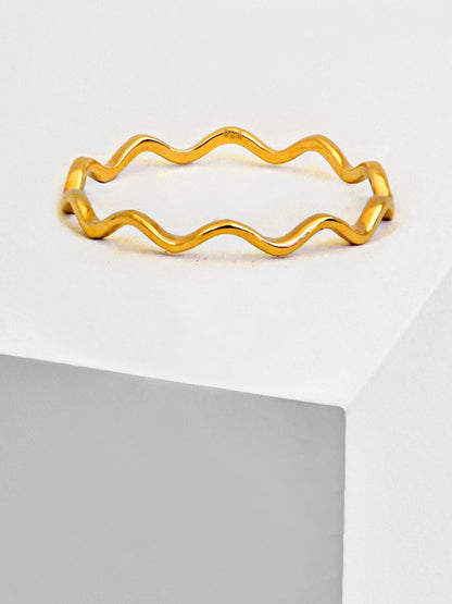 RAMEN NOODLE Thin Wavy Stacking Ring