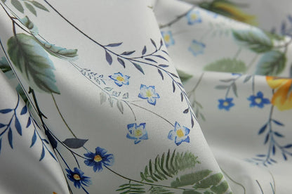 2024 Spring/Summer Women's Elegant Large Swing Skirt With Round Neck Printed Short Sleeved Dress