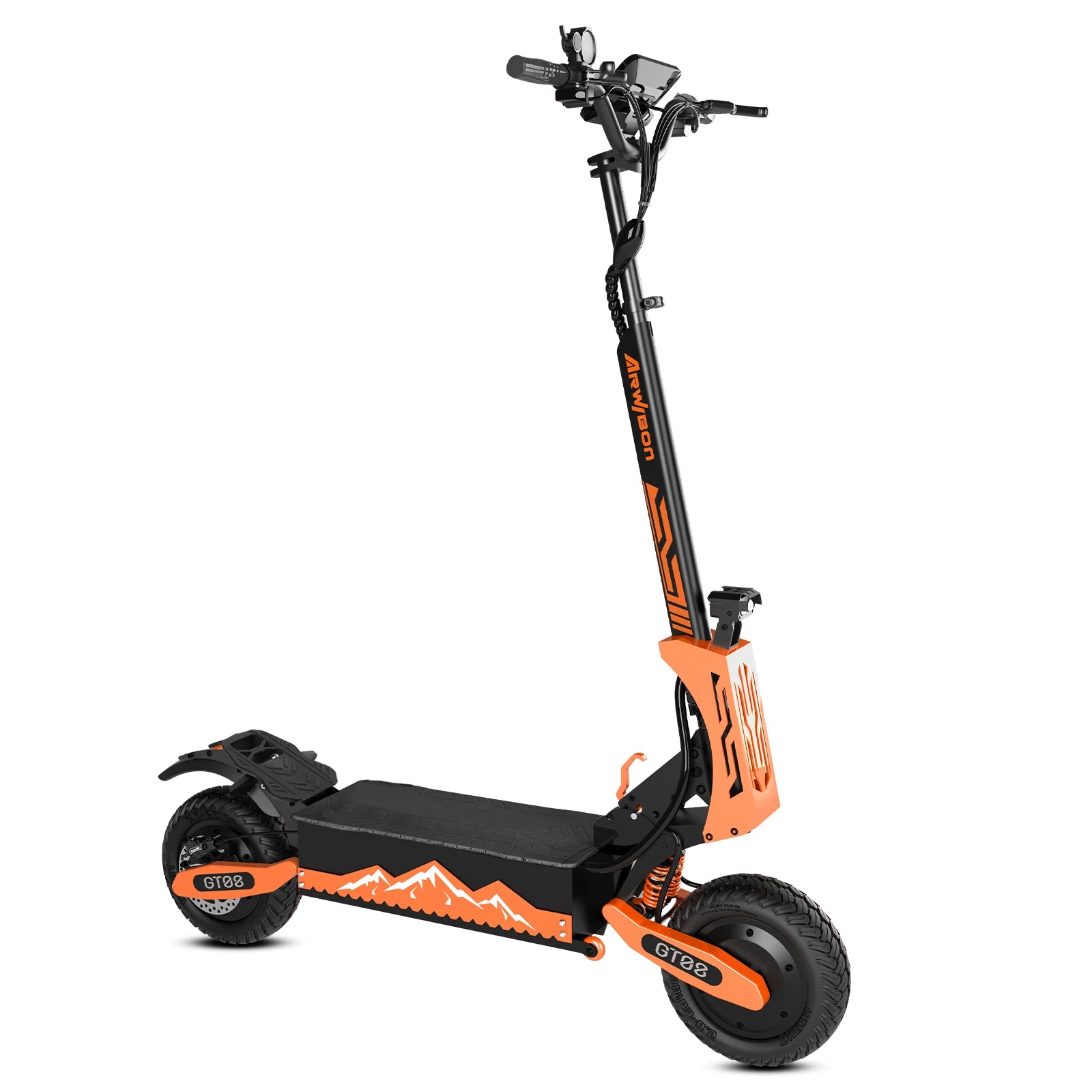 Orange and black electric scooter on a white background | Origin Zero
