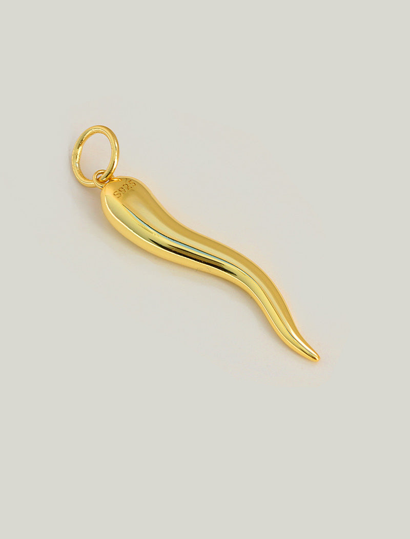 ITALIAN HORN Necklace Charm Pendant Only