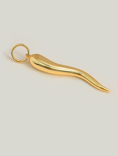 ITALIAN HORN Necklace Charm Pendant Only