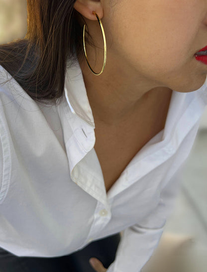 PERFECT HOOP EARRINGS IN 18K GOLD OVER STERLING SILVER