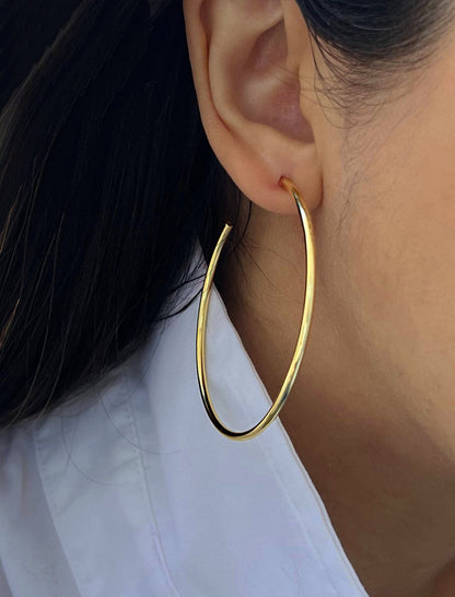 PERFECT HOOP EARRINGS IN 18K GOLD OVER STERLING SILVER