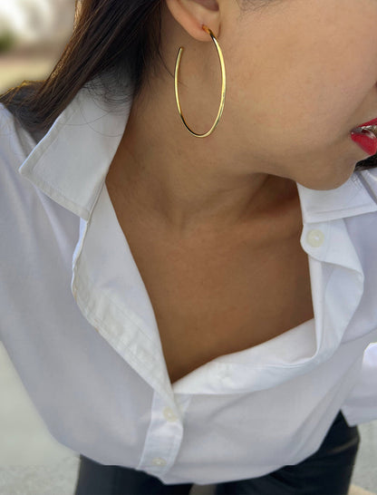 PERFECT HOOP EARRINGS IN 18K GOLD OVER STERLING SILVER