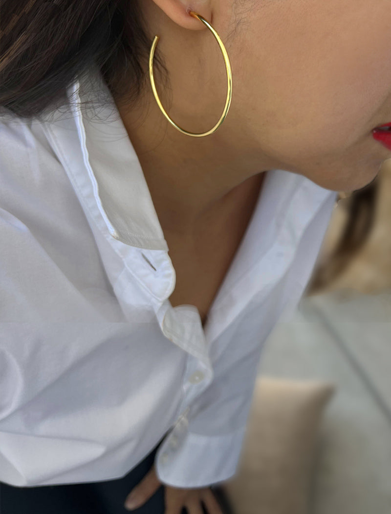 PERFECT HOOP EARRINGS IN 18K GOLD OVER STERLING SILVER