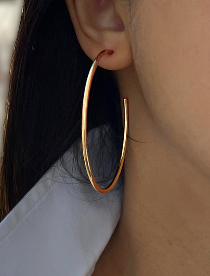 PERFECT Hoop Earrings | 18K Rose Gold Over Sterling Silver