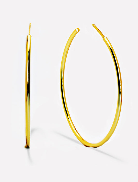 PERFECT HOOP EARRINGS IN 18K GOLD OVER STERLING SILVER