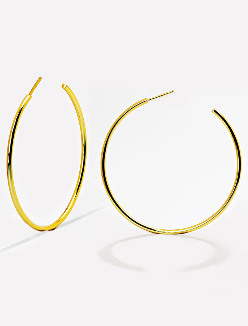 PERFECT HOOP EARRINGS IN 18K GOLD OVER STERLING SILVER