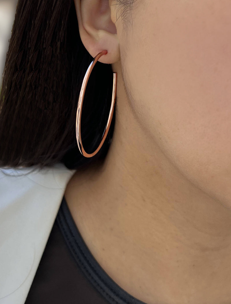 PERFECT Hoop Earrings | 18K Rose Gold Over Sterling Silver