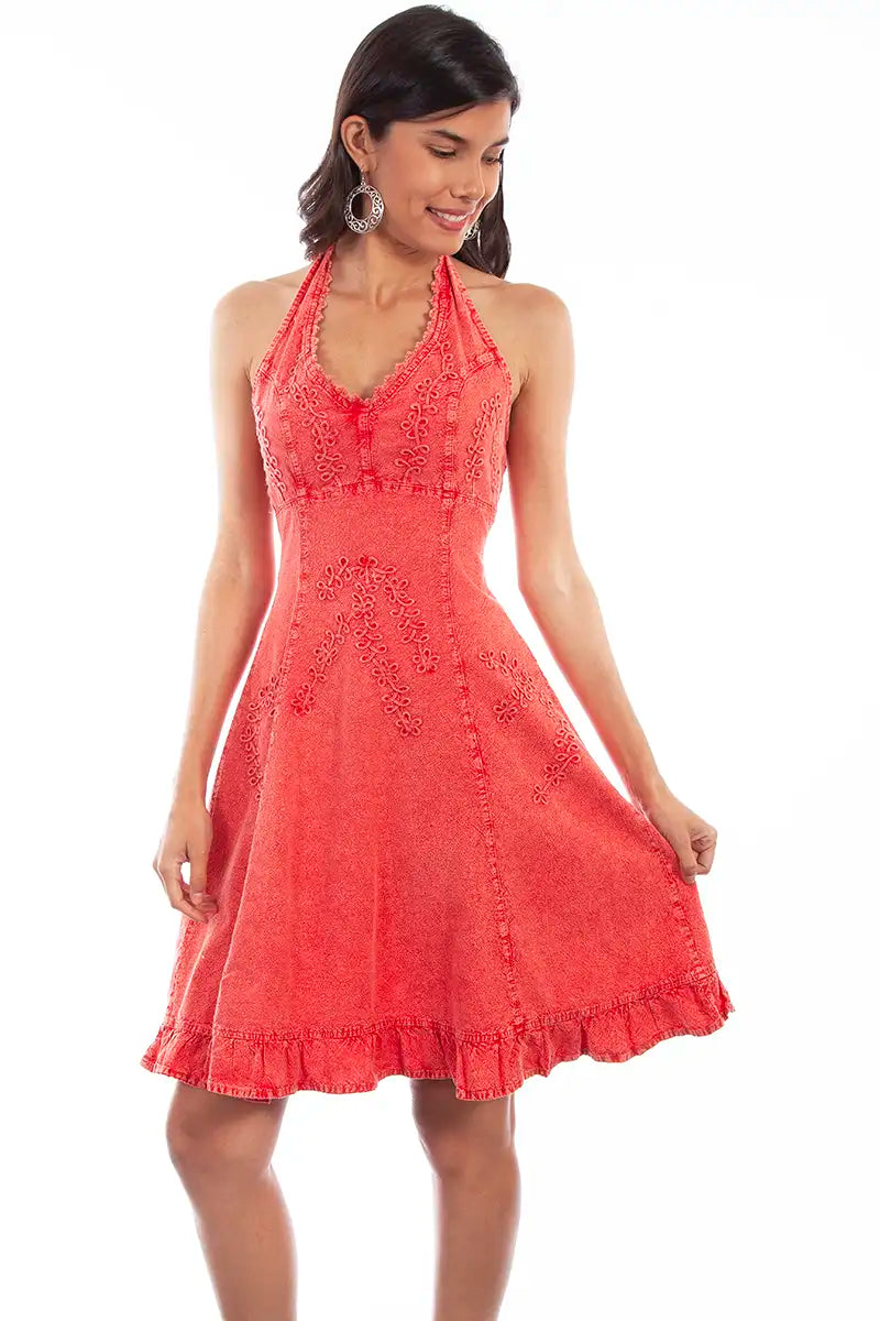 Scully Cantina Halter Top Dress (PSL-053) - Women's Sundress (Closeout)