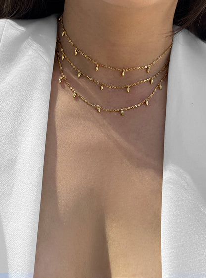 RICE Bead Chain Minimalist Necklace