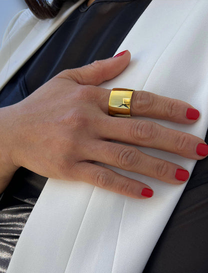 RICH Chunky Wide Cigar Band Ring