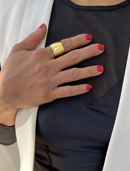 RICH Chunky Wide Cigar Band Ring