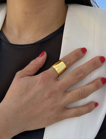 RICH Thick Statement Cigar Band Ring