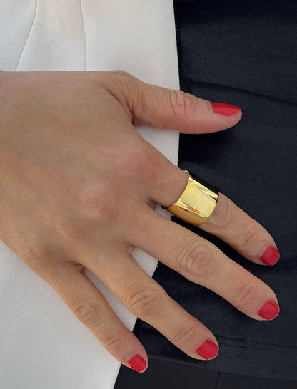RICH Thick Statement Cigar Band Ring