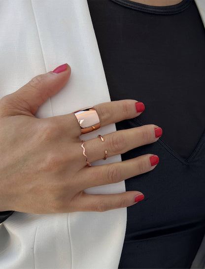 RICH Thick Statement Cigar Band Ring