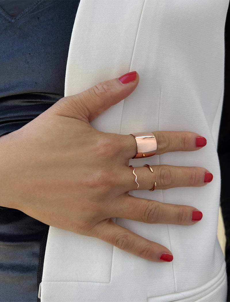 RICH Thick Statement Cigar Band Ring