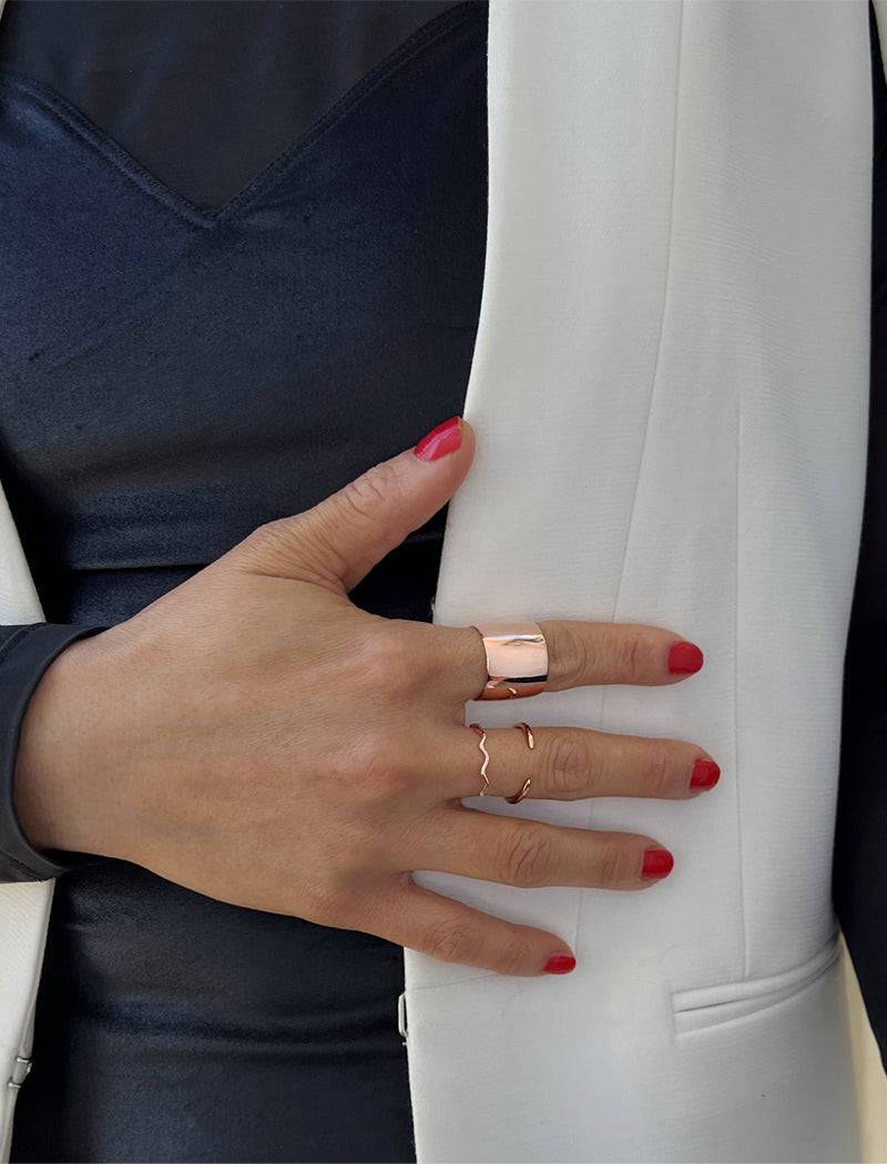 RICH Thick Statement Cigar Band Ring