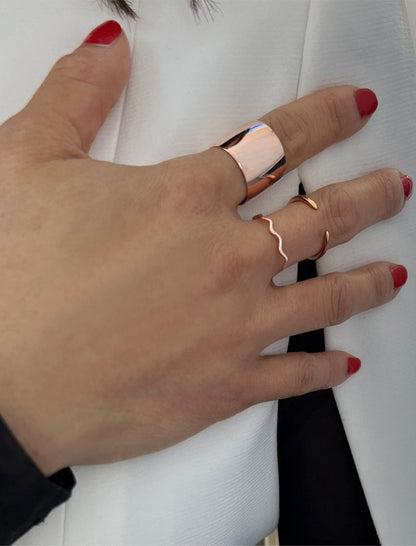 RICH Chunky Wide Cigar Band Ring
