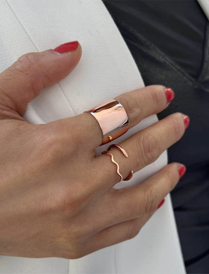 RICH Thick Statement Cigar Band Ring