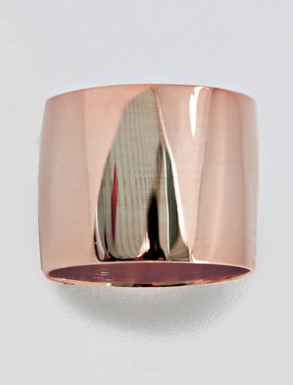 RICH Wide Cigar Band Ring | 18K Rose Gold Over Sterling Silver
