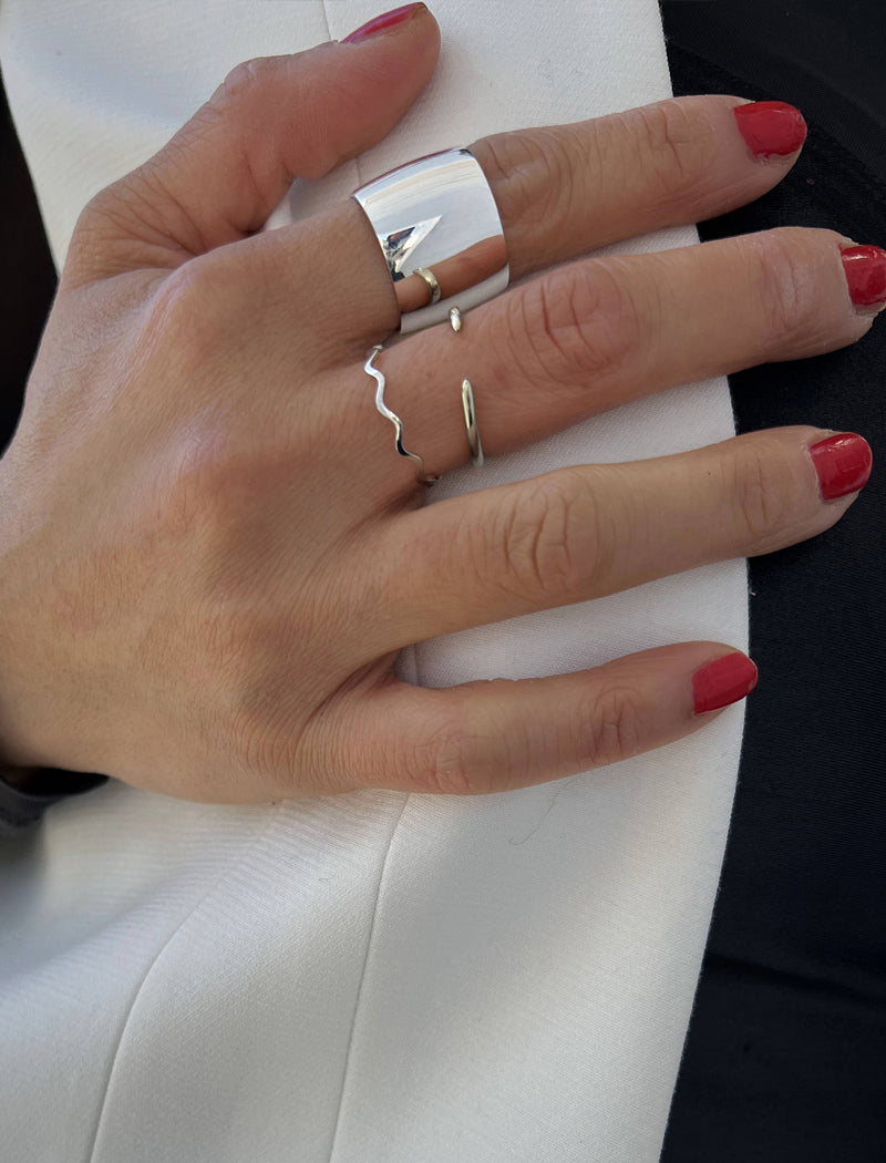 RICH Thick Statement Cigar Band Ring