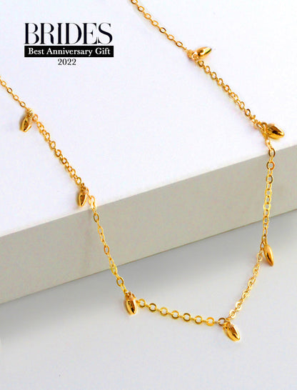 RICE Bead Chain Minimalist Necklace