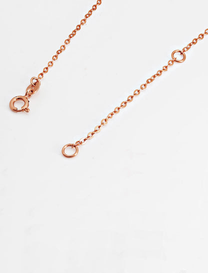 RICE Bead Chain Strand Necklace | 18K Rose Gold Over Sterling Silver