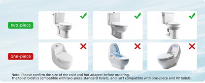 Hot & Cold Bidet Attachment | Dual Nozzle, Adjustable Pressure, Non-Electric | Origin Zero