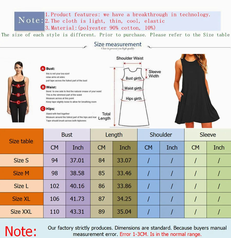 With Pocket Solid Color Sleeveless Loose Dress Women O Neck Mini Causal Dress Office Club Party Vestidos