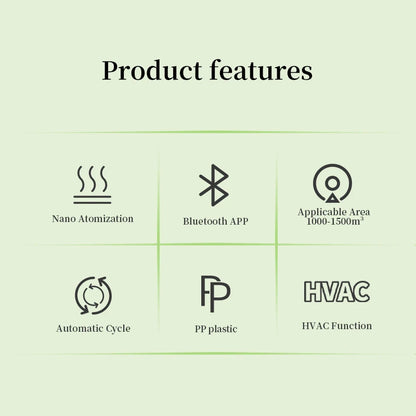 List of product features with icons and text on a light green background | Origin Zero