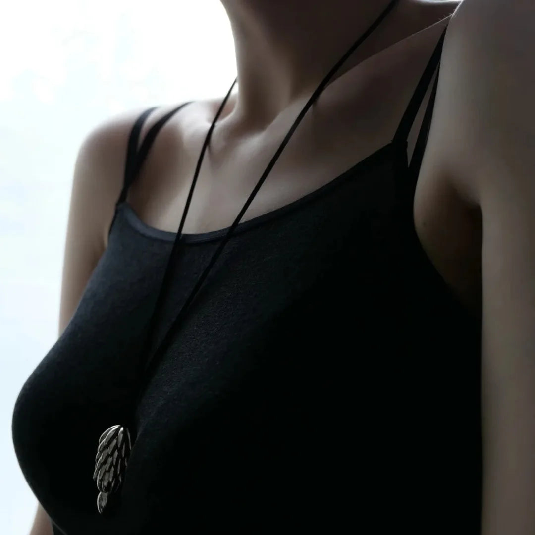 Brass Wheat Tassel Pendant Necklace | Origin Zero