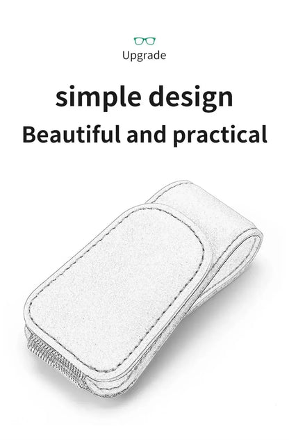 PU Leather Car Sun Visor Glasses Holder – Magnetic Clip for Sunglasses & Eyeglasses, 9 Colors