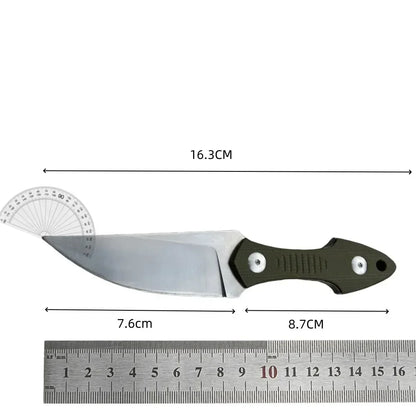 GiantMouse GMF3 Fixed Blade Knife Satin Drop Point Blade with Leather Sheath | Origin Zero