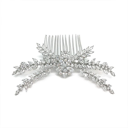 Cubic Zirconia Bridal Hair Comb – Luxury Wedding Headpiece for Bride, Prom & Party