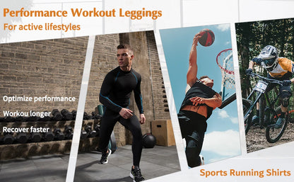 Men’s Long Sleeve Compression Rashguard – Quick-Dry Striped Running Shirt for Gym, Bodybuilding & Fitness – Sizes M–XXXL
