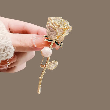 Luxury Zircon Flower Brooches | For Women | Floral Leaf Lapel Pins | Corsage Jewelry | Origin Zero