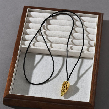 Brass Wheat Tassel Pendant Necklace | Origin Zero