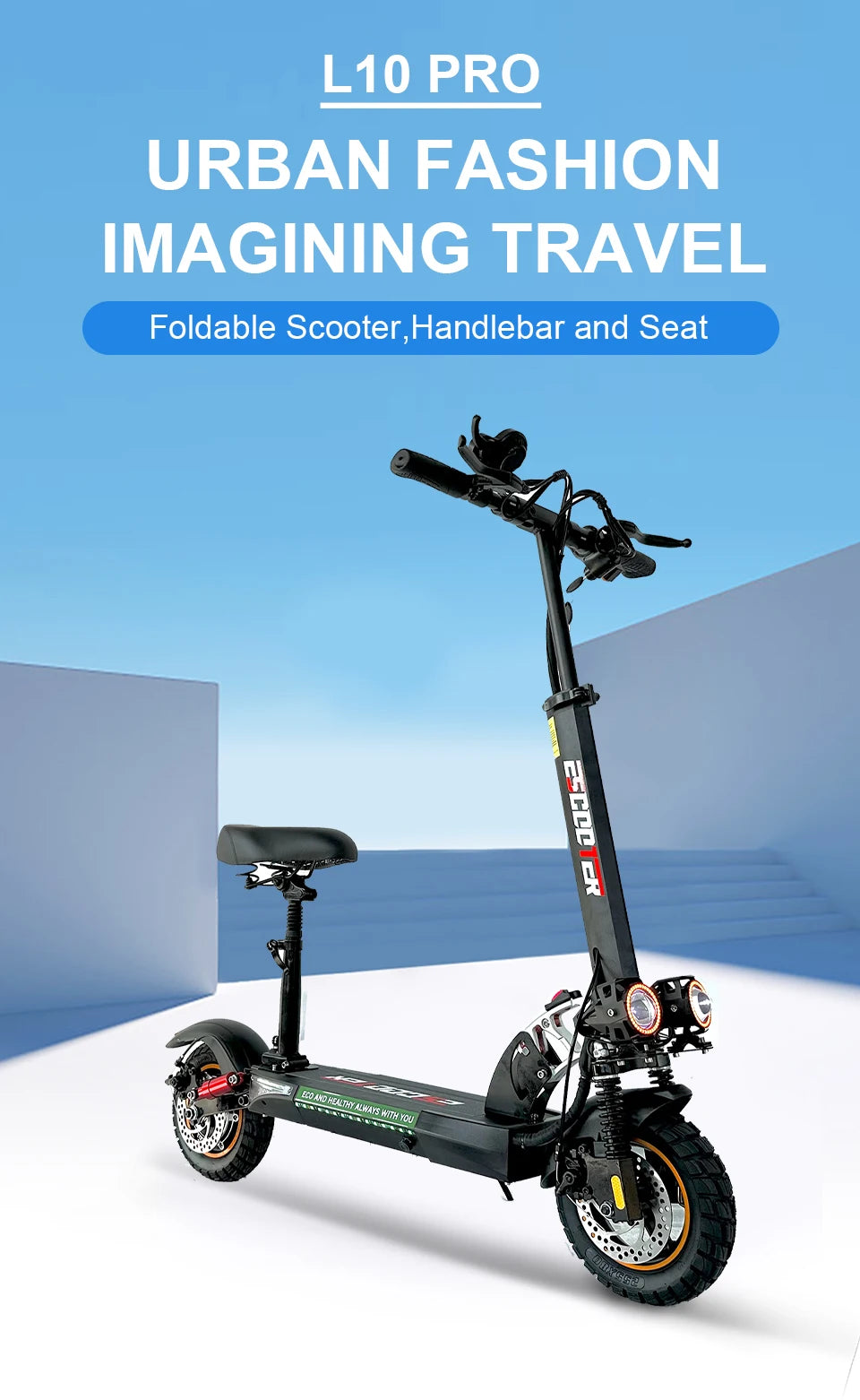800W Electric Kick Scooter L10 Pro | 45KM/H, Off-Road, 55KM Range | Origin Zero