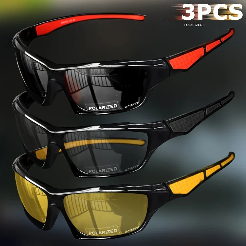 Sports Polarized Sunglasses for Men Lightweight Night Vision Male Shades Cycling Driving Fishing Fashion Mirror Sunglass