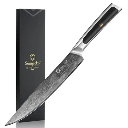 Sunnecko Damascus Chef's Knives 1-7PCS/Set High Carbon VG10 Steel Meat Cutting Knife Ultra Sharp Utility Slicing Kitchen Knife