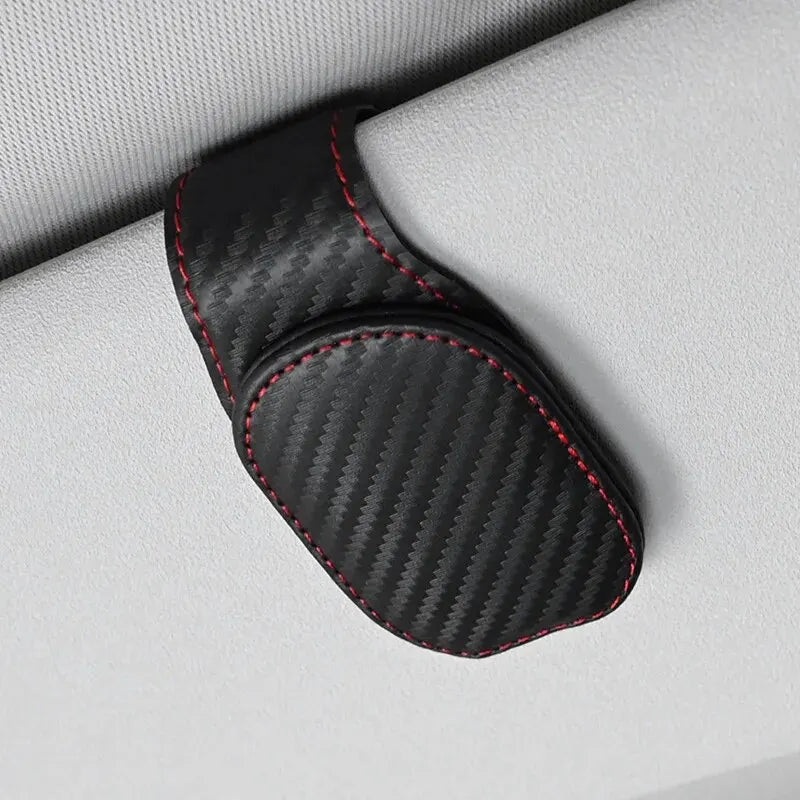 PU Leather Car Sun Visor Glasses Holder – Magnetic Clip for Sunglasses & Eyeglasses, 9 Colors