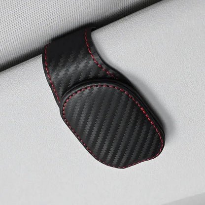 PU Leather Car Sun Visor Glasses Holder – Magnetic Clip for Sunglasses & Eyeglasses, 9 Colors