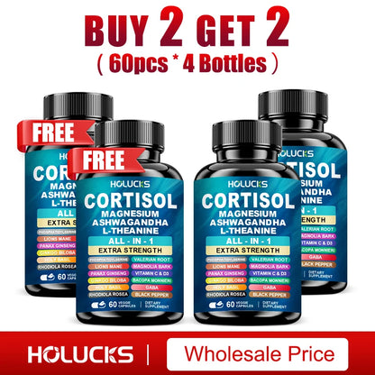 Premium Cortisol Capsules, Support Balances Hormones, Reduces Hot Flashes & Promotes Restful Sleep, Non-GMO